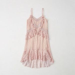 NWOT Blush Ruffle Midi Dress - Abercrombie (S)